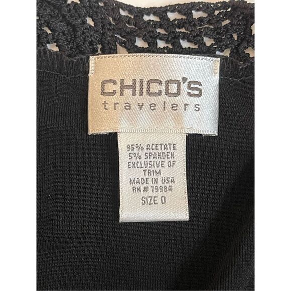Chicos size 0 small bundle women’s blouse black gray - Picture 12 of 13